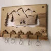 accroche clefs pour 5 porte clefs montagne